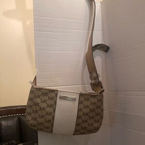 Michael Kors Beige and White Fanny Pack